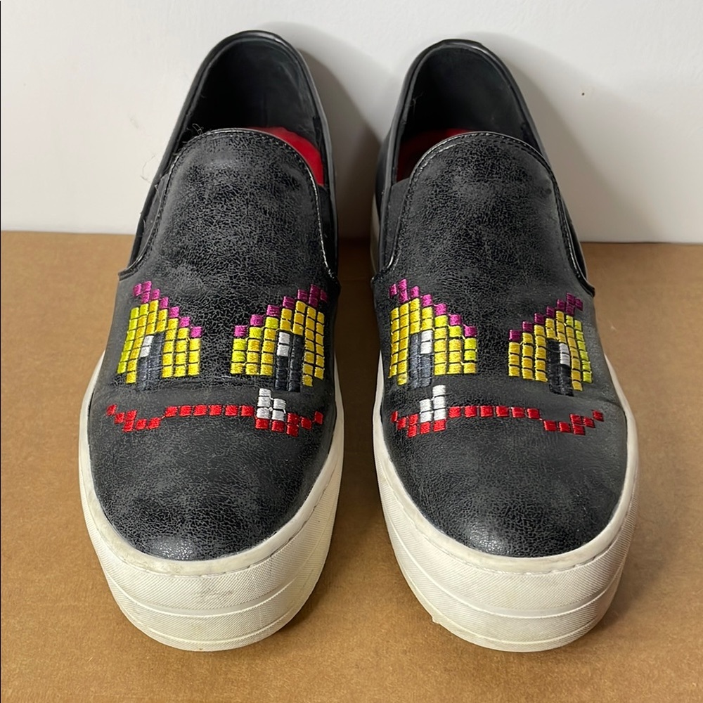 Sketchers Street GRIMACE rise fit black sneakers